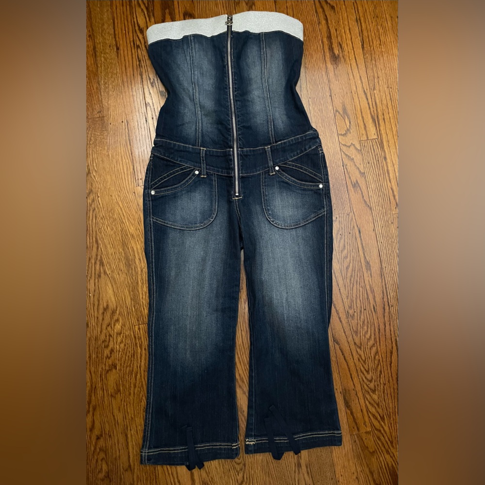 Vintage Women's Dark Blue Cropped Pants